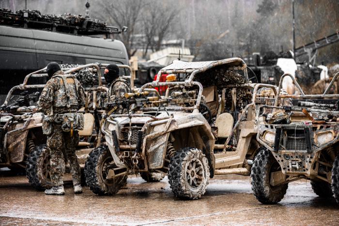 Foto: NBS Sauszemes spēku Mehanizētās kājnieku brigādes karavīri Vācijā piedalās NATO mācībās "Allied Spirit"/kar.K.Lejnieks un kpr. N.Dorobļajs/ SzS Mehanizētā kājnieku brigāde