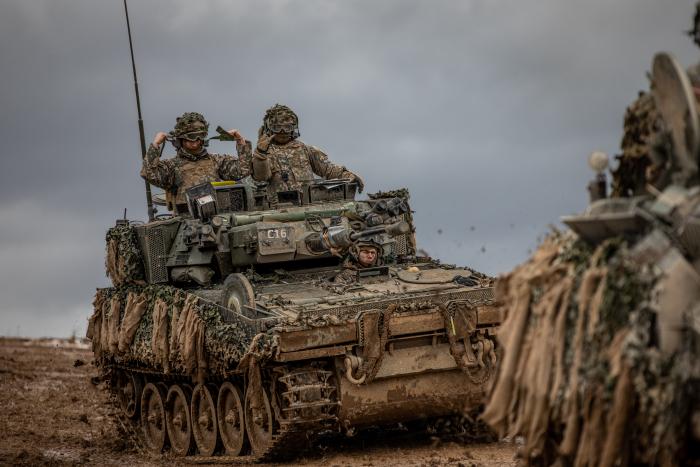 Foto: NBS Sauszemes spēku Mehanizētās kājnieku brigādes karavīri Vācijā piedalās NATO mācībās "Allied Spirit"/kar.K.Lejnieks un kpr. N.Dorobļajs/ SzS Mehanizētā kājnieku brigāde