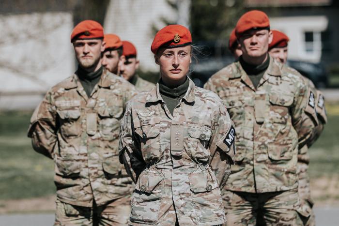 Dānijas kontingenta oficiālā sagaidīšana Ādažu militārajā bāzē