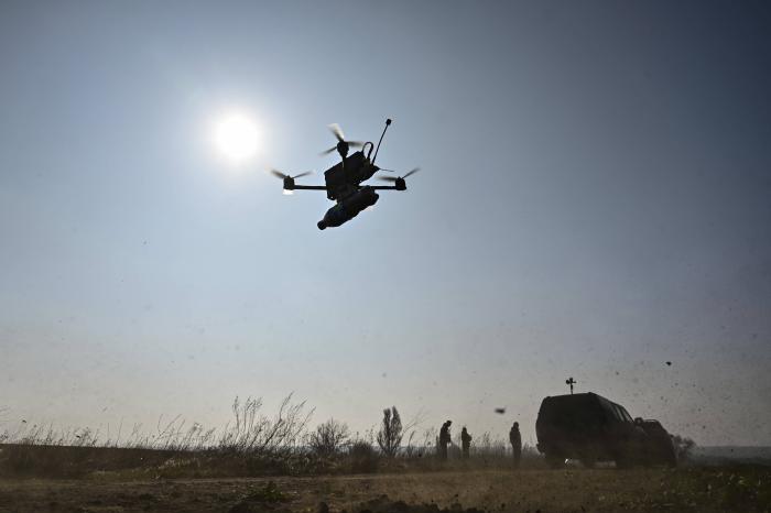 Ukraiņu kamikadzes drons / Foto: Dmytro Smolienko/SIPA/Scanpix