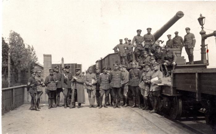 Igaunijas armijas bruņotais vilciens. Cēsis, 1919.gada 6.jūnijs