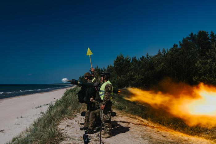 Dienvidkurzemes novada Jūrmalciema militārās aviācijas poligonā norisinās starptautiskās militārās mācības „Baltic Zenith 2024” / Foto: Armīns Jankiks/Aizsardzības ministrija