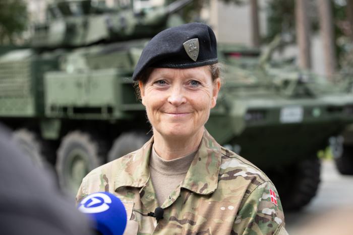 NATO daudznacionālās divīzijas “Ziemeļi” komandiere ģenerālmajore Jete Albinusa (Jette Albinus)  / Foto: Gatis Dieziņš/Aizsardzības ministrija