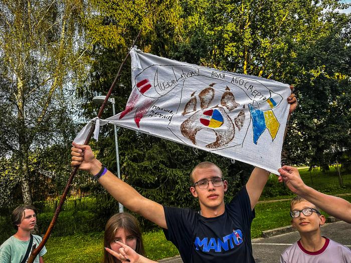 Foto: Jaunsardzes centra rīkotā nometne kritušo, ievainoto un bezvēsts pazudušo Ukraiņu karavīru bērniem / Jaunsardzes centrs