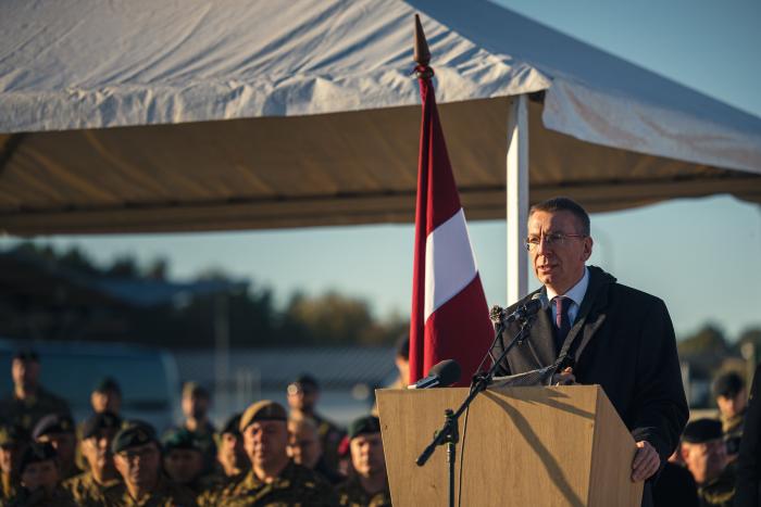 NATO daudznacionālās kaujas grupas Latvijā komandpakļautības maiņas ceremonija