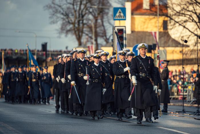 NBS Jūras spēki 18.novembra militārajā parādē