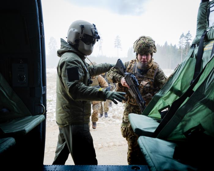 Sauszemes spēku mehanizētās kājnieku brigādes karavīru mācības poligonā "Sēlija"