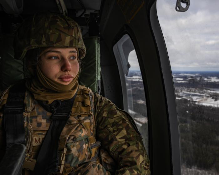 Foto: Sauszemes spēku mehanizētās kājnieku brigādes karavīru mācības poligonā "Sēlija" / seržante Dita Prūse un kaprālis Roberts Raivo Putnis 