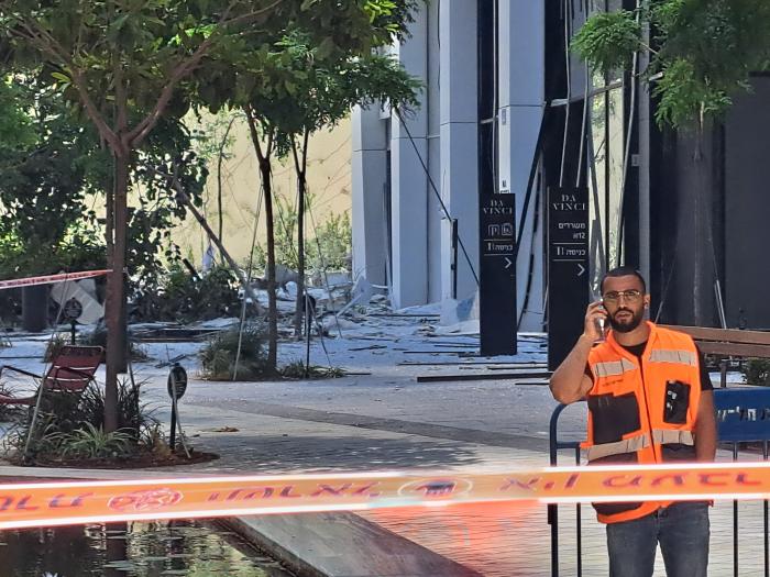 Postījumi ēkām Telavivā