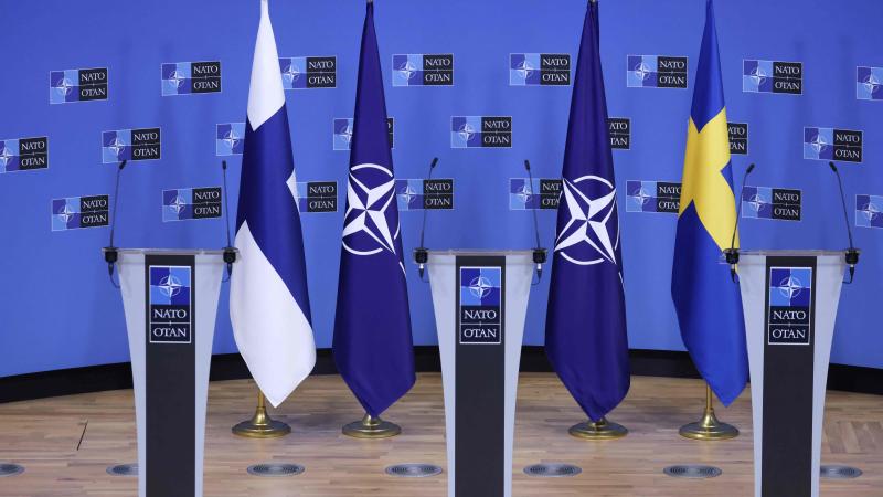 Somijas, NATO un Zviedrijas karogi