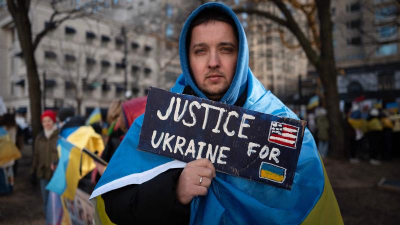 Demonstrācija Ukrainas atbalstam